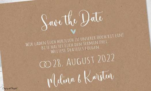 Einfache Einladungskarten Hochzeit Vintage