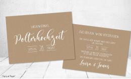 Einladungskarten Hochzeit Boho Polterabend