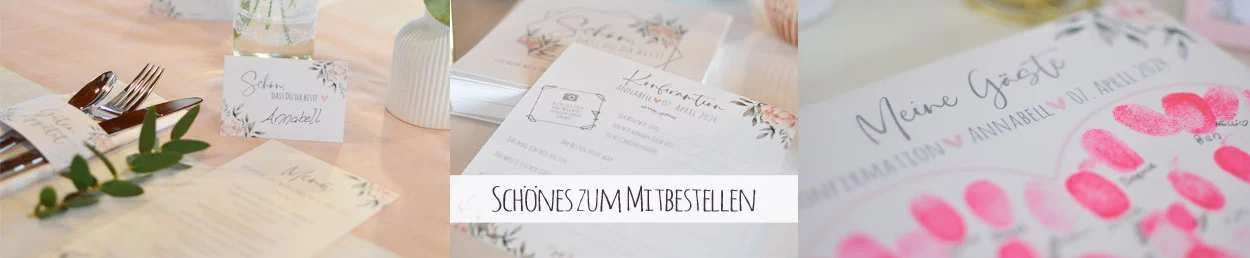 Gästebuchkarten & Leinwände Kommunion & Konfirmation