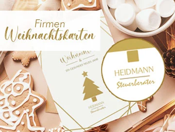 Geschäftliche Weihnachtskarten mit Logo