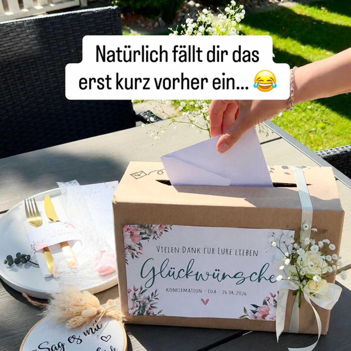 Kartenbox für Glückwünsche und Geldgeschenke selber basteln