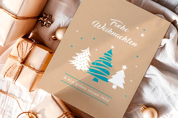 Weihnachtskarten geschäftlich gestalten
