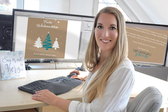Weihnachtskarten geschäftlich gestalten