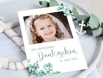 Dankeskarten Kommunion Konfirmation
