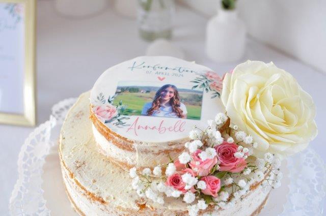 Torte Konfirmation mit Tortensticker